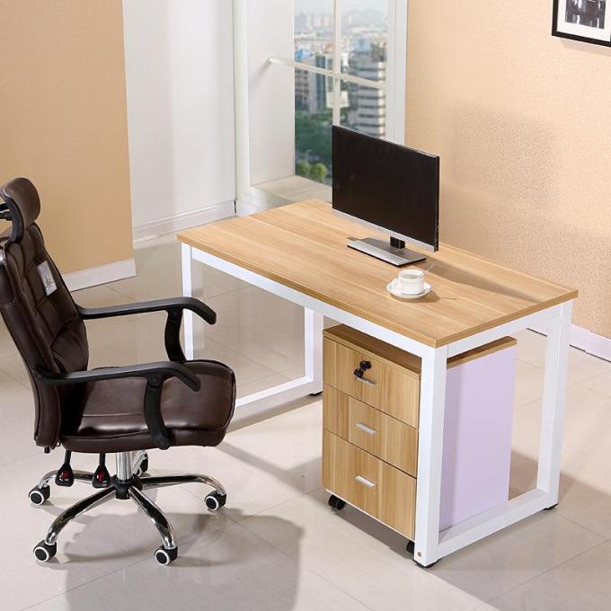 シンプルな設計の削片板の事務机、管理の純木の会議の席