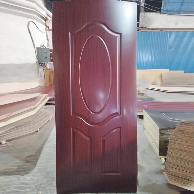 えんじ色の木のフラッシュ・ドアのベニヤの皮、ポリ塩化ビニールのプラスチック ドアの皮を使用してアパート