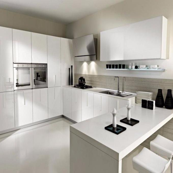 家の台所装飾のための高く総体の白い削片板の食器棚