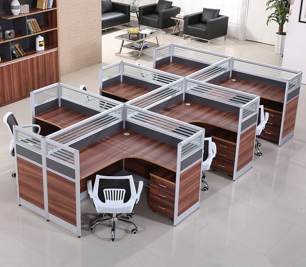 MFCのメラミン表面合板が付いている独特な様式のスタッフの削片板のオフィス用家具