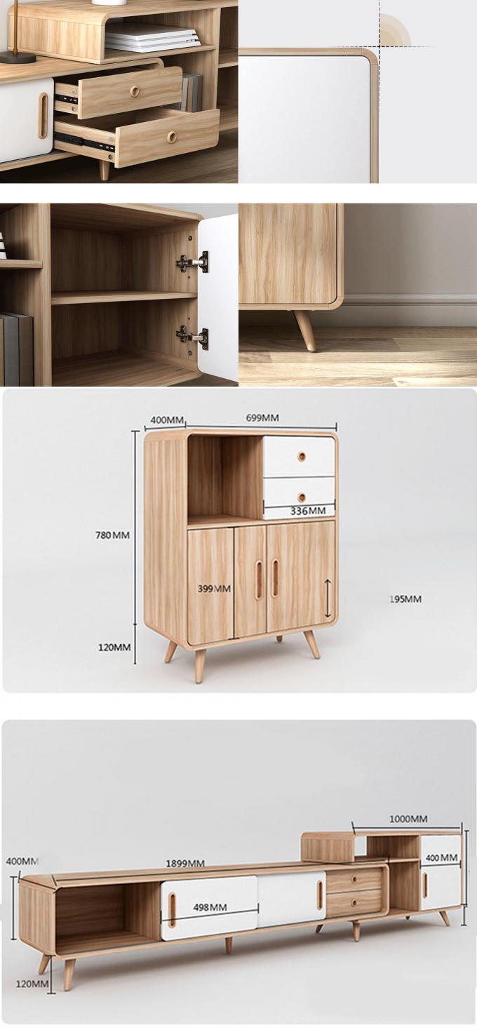 現代簡単な様式の設計純木TVのキャビネットの防水家の居間の家具