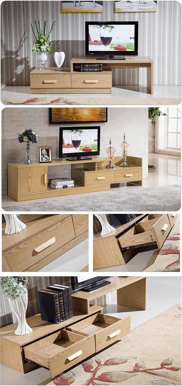 多機能のためのモダンなデザインの居間の純木TVの単位の積層物の削片板