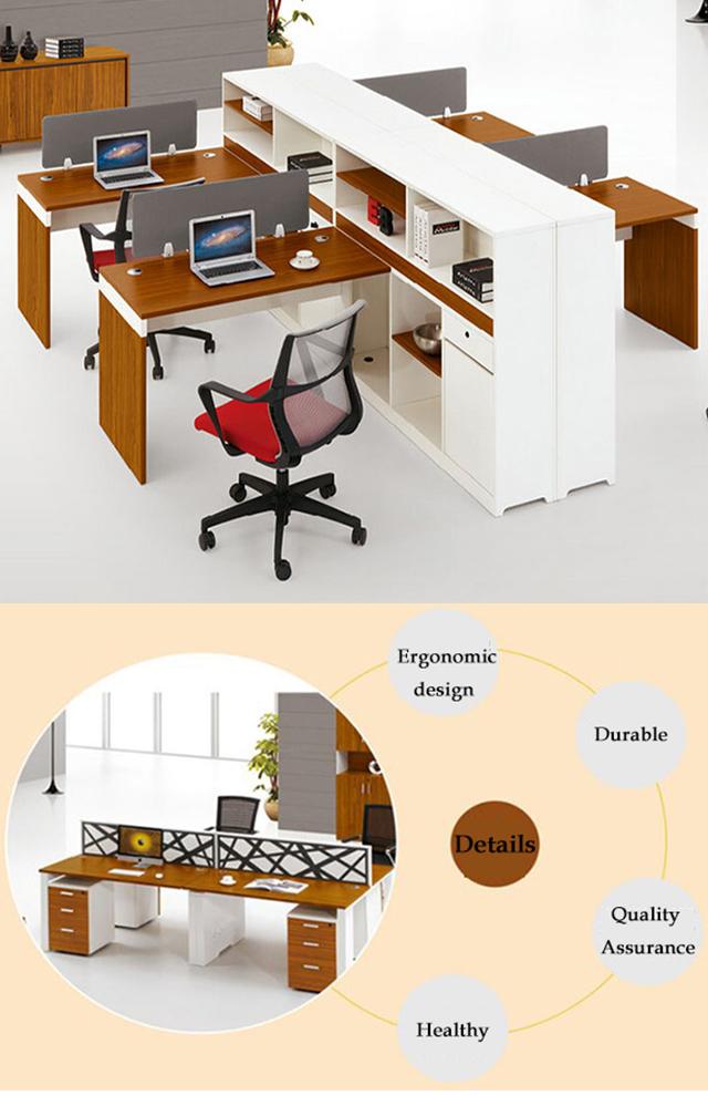 よい販売のメラミン削片板の木製のベニヤのオフィス用家具の白い事務机