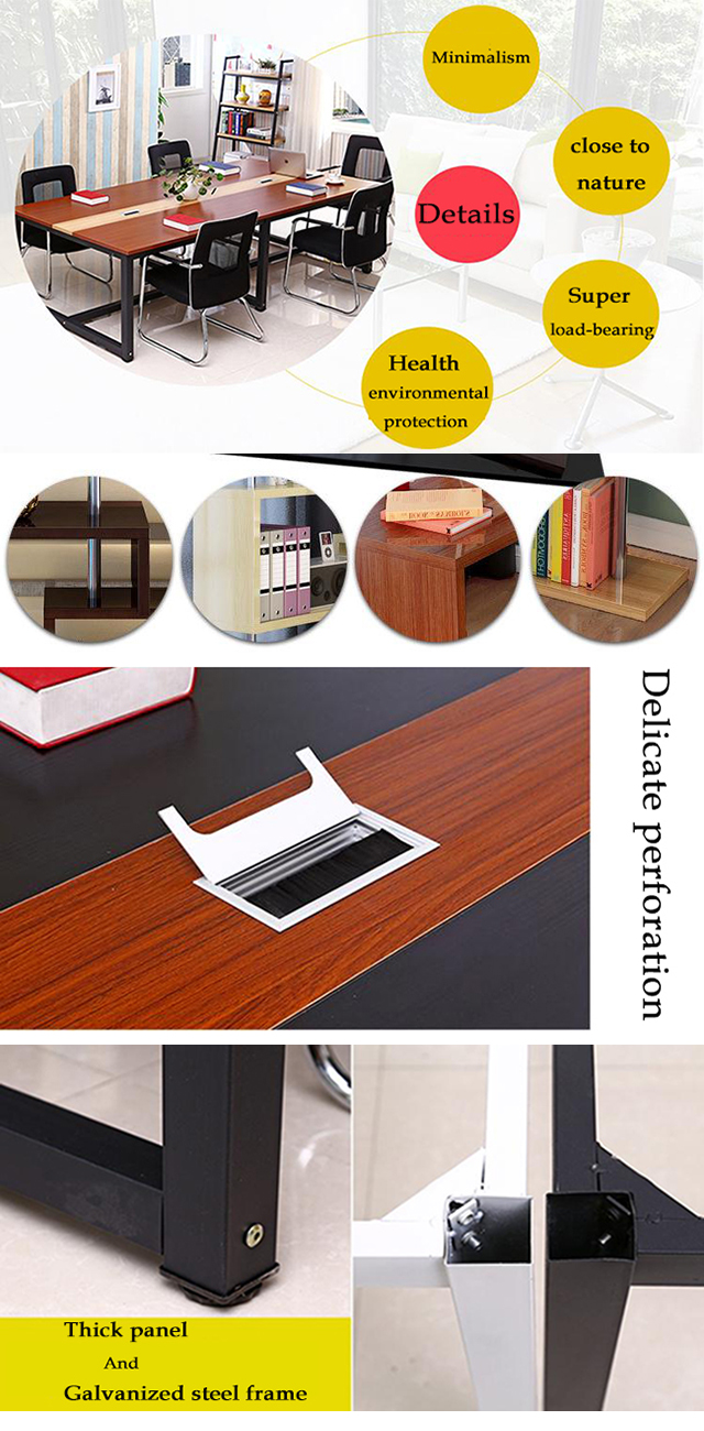 高い光沢のある産業現代オフィスの設計メラミン削片板の事務机