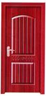 Dark Red Wooden Flush Door Veneer Skins , Apartment Using PVC Plastic Door Skins