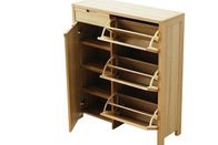 Multi Function Wooden Shoe Rack Cabinet / Indoor Large Wooden Shoe Box Storage