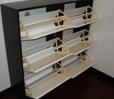 Multi Function Wooden Shoe Rack Cabinet / Indoor Large Wooden Shoe Box Storage