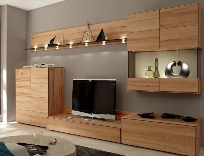 居間の家具の装飾3mm MDFのための方法設計削片板TVの立場