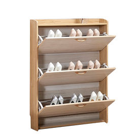 Affordable Melamine Coated Shoe Wooden Cabinet Portable Modern Simple Design